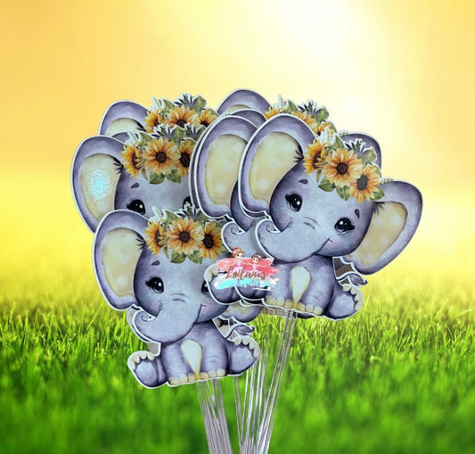 4” baby elephant centerpiece cutouts