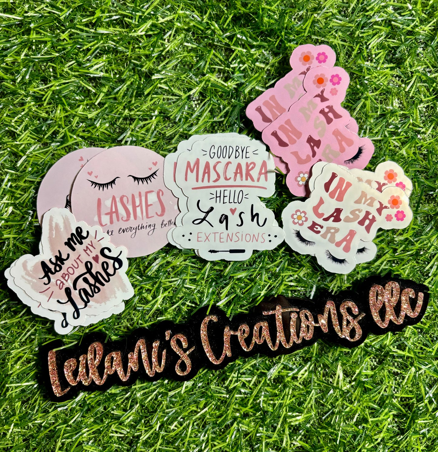 Lash tech stickers